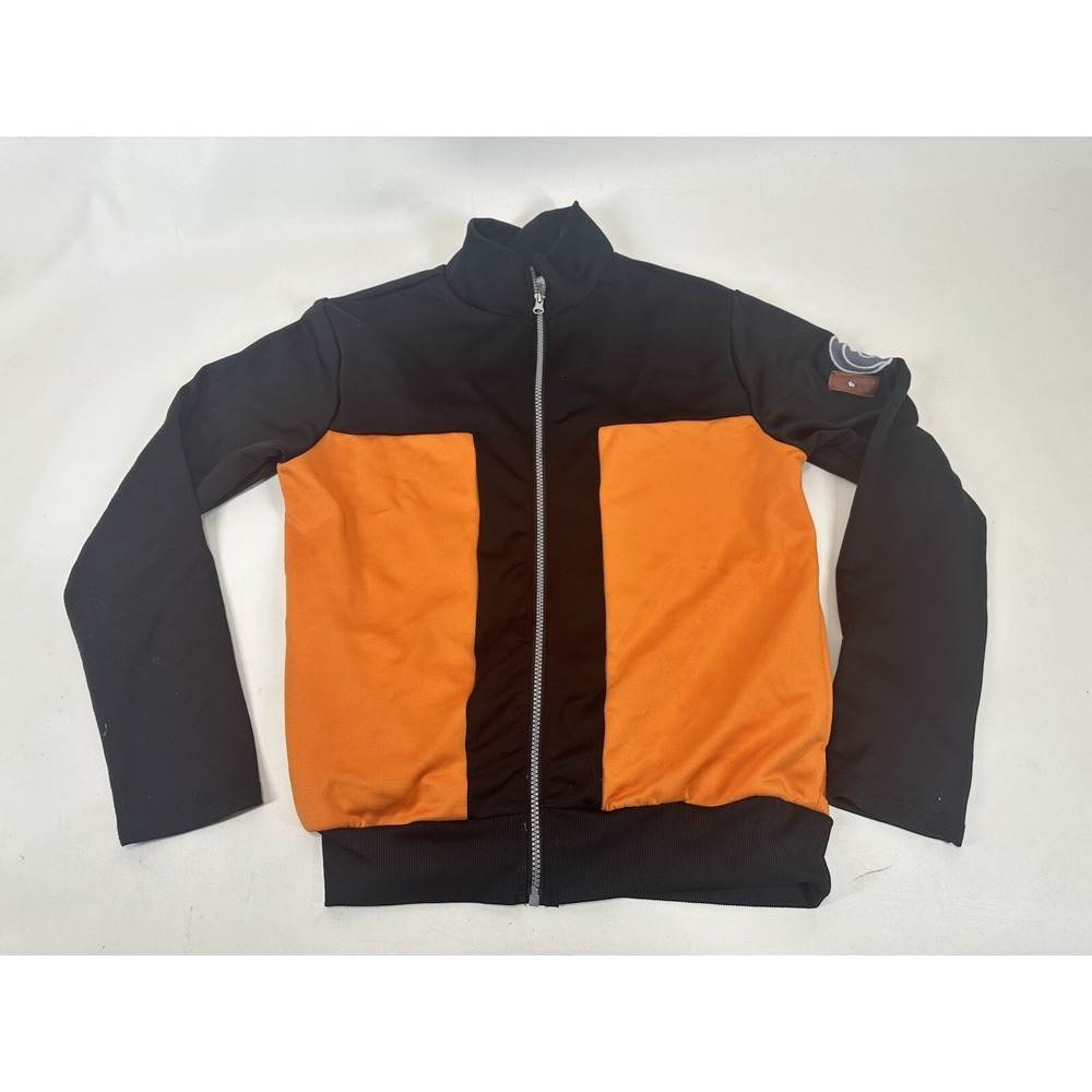 Naruto Shippuden Jacket Spirit Halloween Orange Black Full Zip Stretch Adult XS